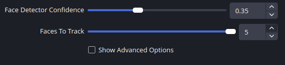OBS Emotion Detector face tracking settings